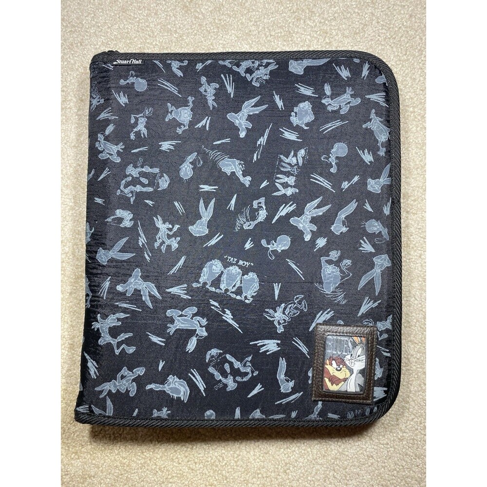 Vintage 1990s Stuart Hall Looney Tunes Blues Zipper 3-Ring Binder Bugs Bunny Taz